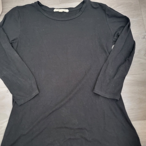 Johnny Was CALME Black Pullover Top Size XS Soft Lightweight 3/4 Sleeve Simple - Picture 8 of 8
